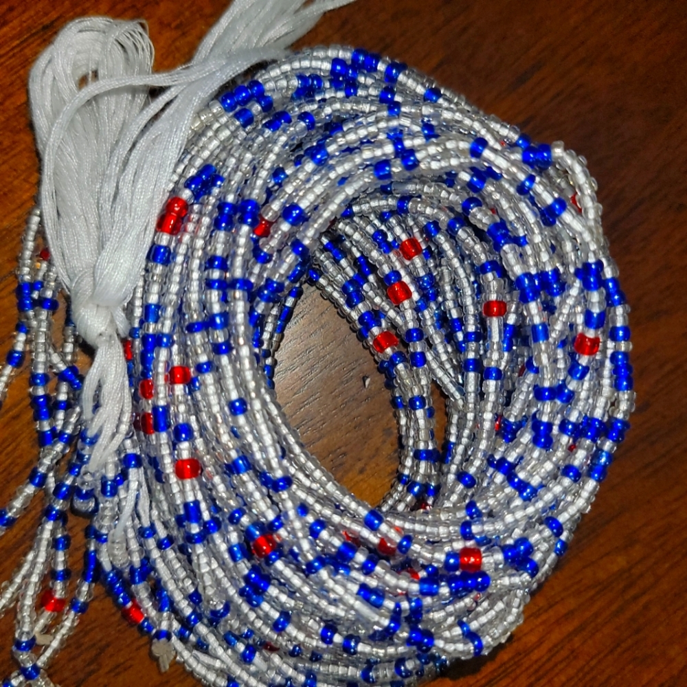 True Blue Belly Chain Waistbeads Jewelry Hand-Made View 2